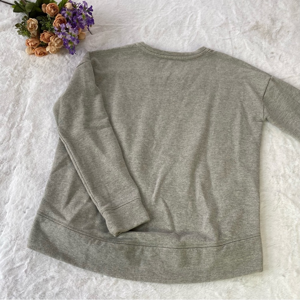 Athleta Gray Side Zip Pullover Sweater Sweatshirt - image 5